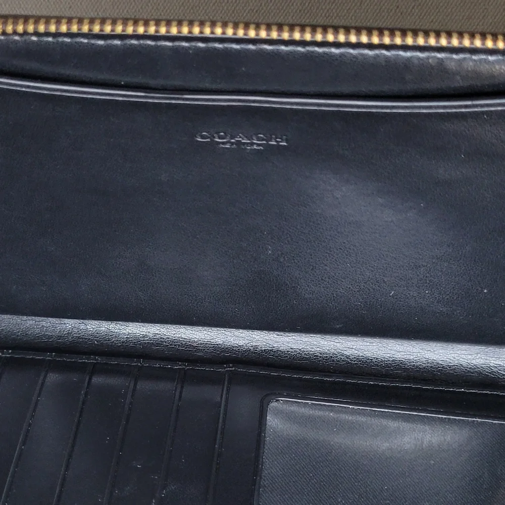 Coach Signature Brown Large Phone Wallet In Signature Canvas - Picture 10 of 15